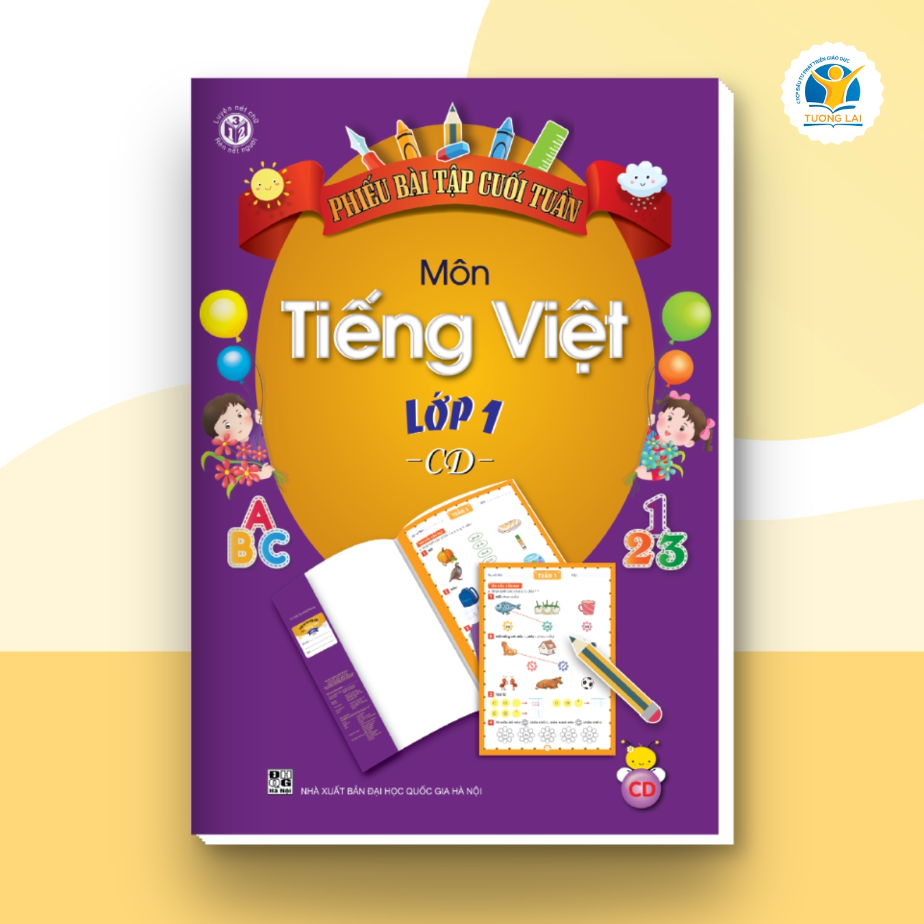 Phiếu bài tập Cuối tuần Tiếng Việt Lớp 1 - Cánh diều (phiên bản 40 trang)